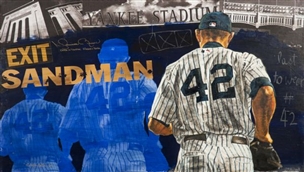 Mariano Rivera Very Large Signed Stephen Holland Original Painting   